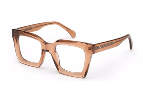Thick Light Brown Square Full Rim Acetate Frame for Men & Women