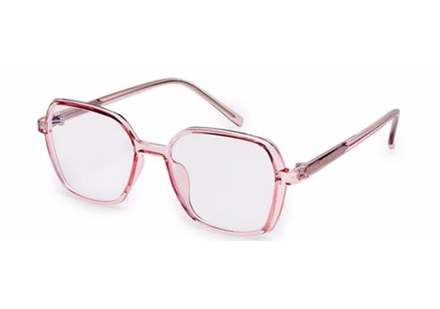 Pink Square Full Rim Acetate Glass Frame for Women