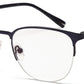 Dark Blue Wayfarer Half Rim Frame for Women