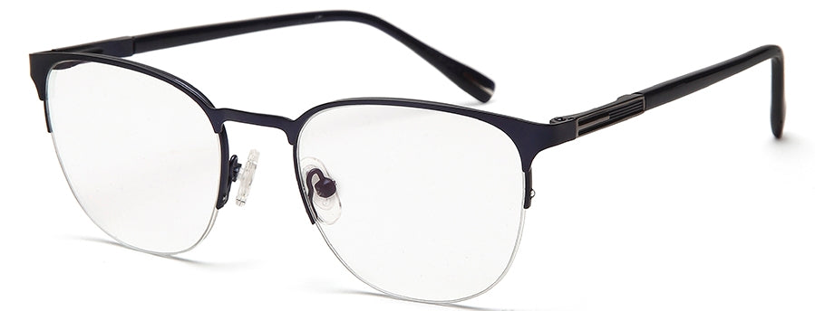 Dark Blue Wayfarer Half Rim Frame for Women