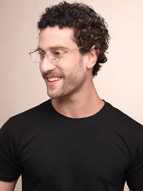 Zenith Titanium Gold Square Spectacles