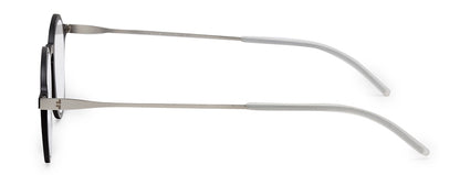 Black Oval Full Rim Metal Frame - Reading Eyeglasses