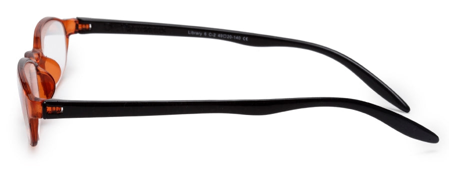 Brown Oval Full Rim Acetate Frame - Reading Eyeglasses