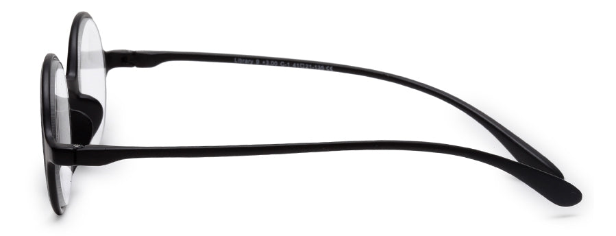 Black Round Full Rim Acetate Frame - Reading Eyeglasses