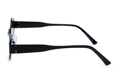 Black Polarized Oval UV Sunglass