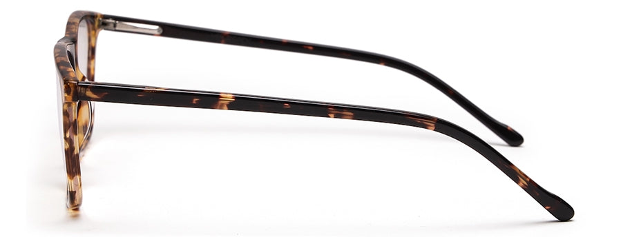 Brown Tortoise Square Shaped Acetate Eyeglasses Frames for Men