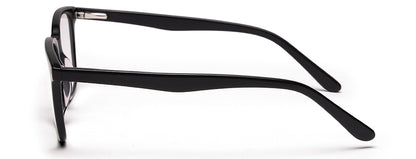 Black Wayfarer Style Acetate Eyeglass Frame for Men