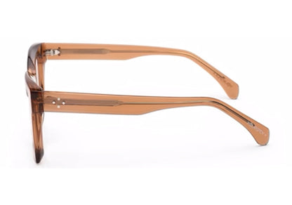 Thick Light Brown Square Full Rim Acetate Frame for Men & Women