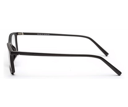 Black Matte YourSpex Flex Rectangle Eyeglass for Men