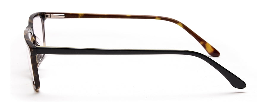 Brown Tortoise Rectangular Acetate Eyeglass Frame for Men