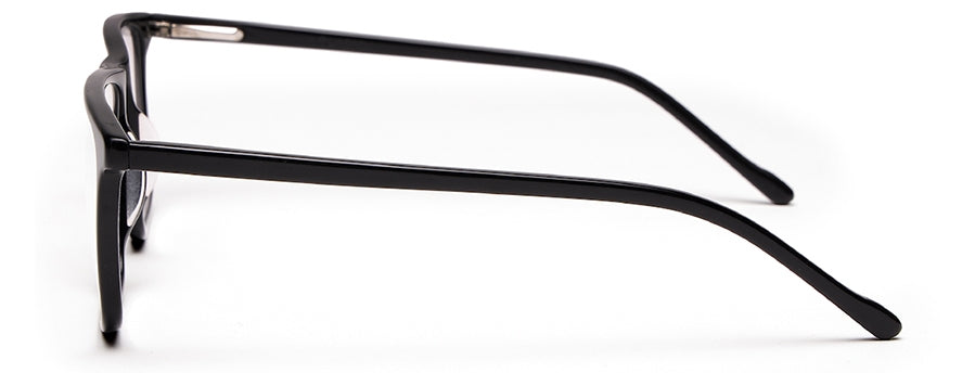 Black Square Shaped Acetate Eyeglasses Frames for Men