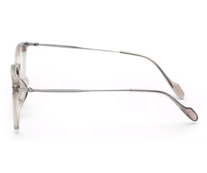 Trendy Titanium Transparent Mens Clear Frame Glasses with Silver Temple