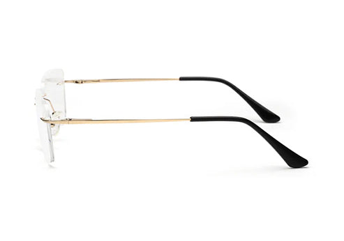 Rimless Golden Rectangle Spectacles Frames