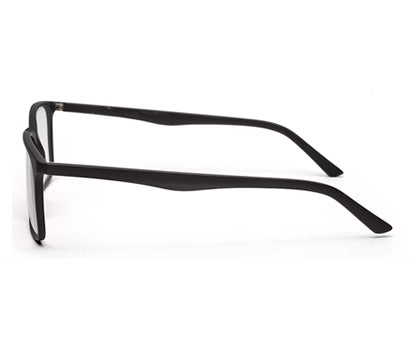 Black Matte YourSpex Flex Rectangle Eyeglass for Men