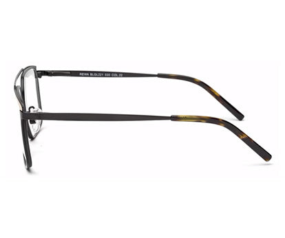 Metallic Black Square Specs Frame