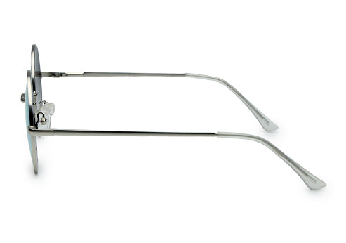 Aqua Blue Mirror Metal UV Sunglasses