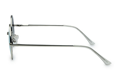 Aqua Blue Mirror Metal UV Sunglasses