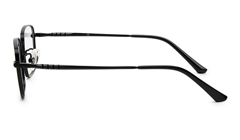Zenith Titanium Metallic Black Square Frames