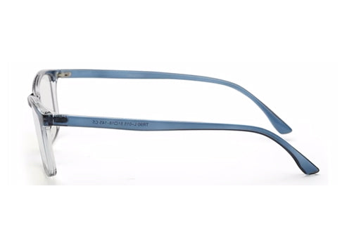 Blue Transparent Rectangle Eyeglasses for Men and Women