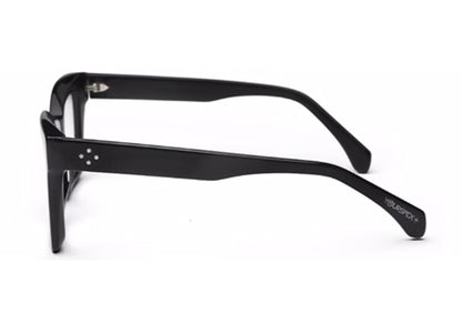 Thick Black Square Full Rim Acetate Frame for Men & Women