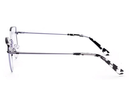 Silver Cateyes Full Rim Metal Spectacles Frames for Women