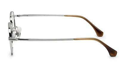 Zenith Titanium Silver Square Spectacles
