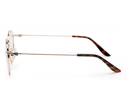 GOLDEN OVAL UNISEX SPECTACLE FRAME WITH TORT TEMPLE