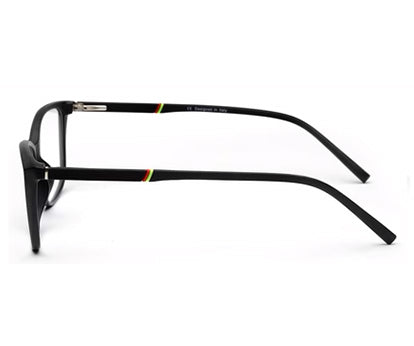 Full Frame Rectangle Matte Black Eyeglass for Women
