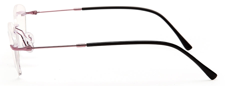 YourSpex Purple Pink Rimless Cat Eyes Glasses for Women