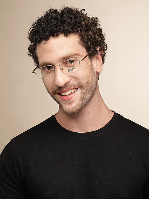 Zenith Titanium Gold Rectangle Frames