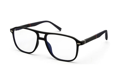 Dark Blue Square Clip-On Eyeglasses for Men