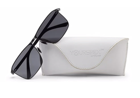 Zenith UV400 Titanium Large Black Polarized Goggles for Men with Grey Temple