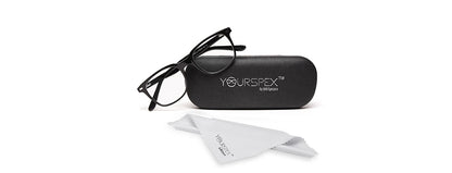 Black Wayfarer Style Acetate Eyeglass Frame for Men