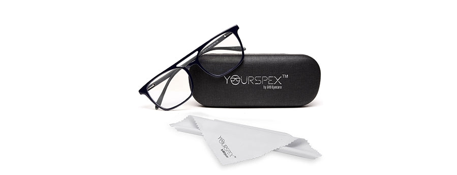 YourSpex Eyeglasses Frame Hard Case in Black Color