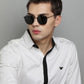 Black Shade Oval Shaped UV Sunglass