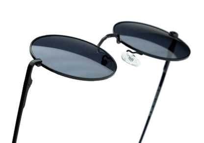YourSpex Black Mirror Metal UV Sunglasses