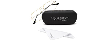 Gold Aviator Unisex Spectacle Frame