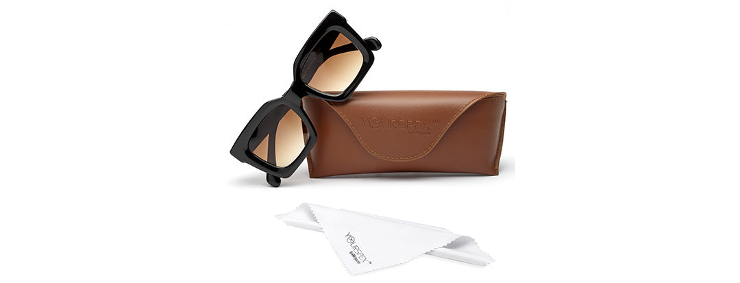 Thick Square Gradient Brown Sunglass