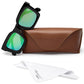 Thick Square Green Mirror Sunglass