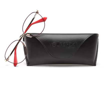 Full Rim Red Cateye Round Specs Frame for Women