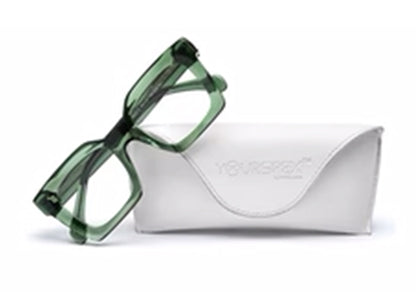 Thick Green Square Full Rim Acetate Frame