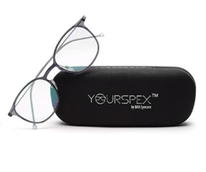 Grey Glasses Frames Ladies Round Chasma