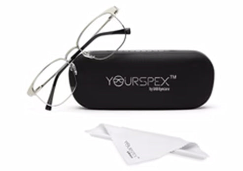 SILVER CLUBMASTER UNISEX EYEGLASSES