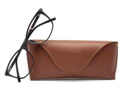 Full Frame Rectangle Matte Black Eyeglass for Women