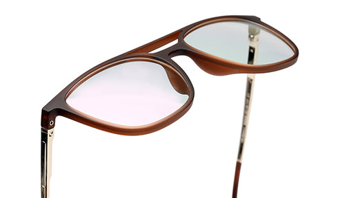 Sleek Brown Ultralight Spectacles