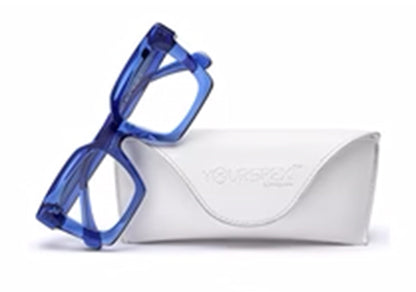 Thick Blue Square Full Rim Acetate Frame