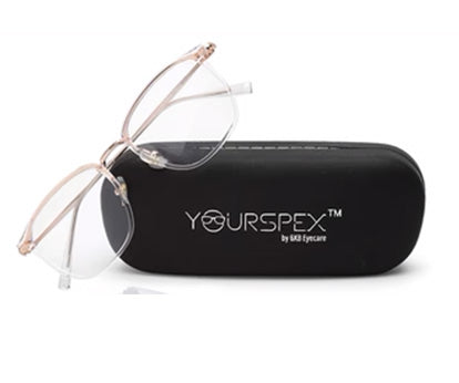 ZENITH TITANIUM UNISEX TRANSPARENT SQUARE SPECTACLES