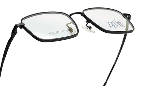 Zenith Titanium Metallic Black Square Frames