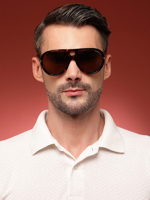 YourSpex-Bold Tortshell Acetate Sunglasses-Large-Aviator