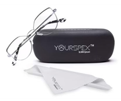 Silver Cateyes Full Rim Metal Spectacles Frames for Women
